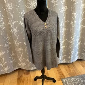 St. John’s Bay gray sweater. Women’s size L.  Used in great condition.